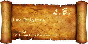 Lex Brigitta névjegykártya
