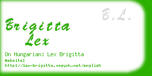 brigitta lex business card